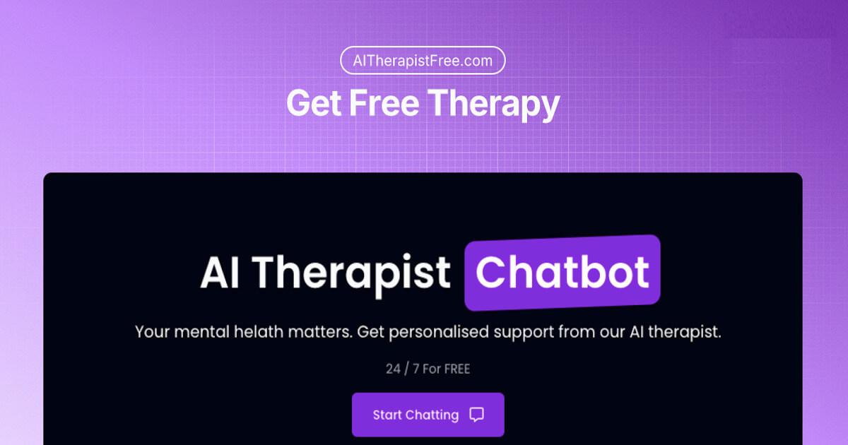 Free Online AI Therapist Chatbot | Mental Health Support